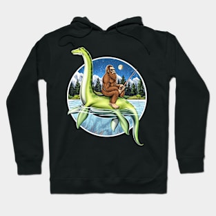 Bigfoot Loch Ness Fishing Hoodie